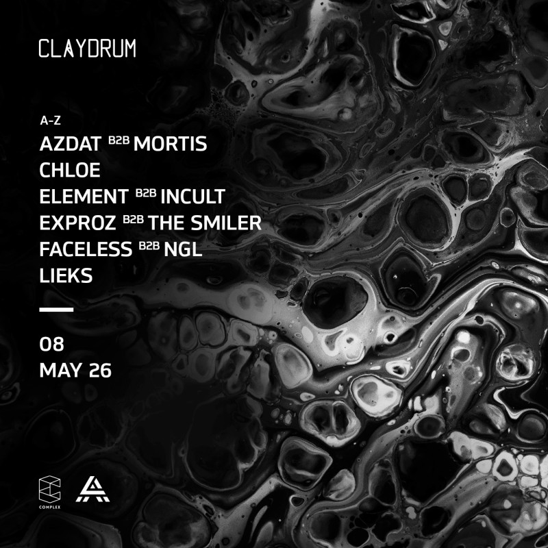 Claydrum presents The Smiler / Exproz / Element / Mortis & more