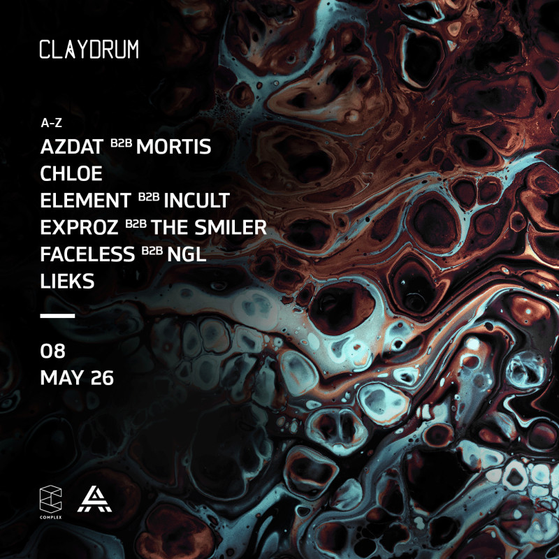 Claydrum presents The Smiler / Exproz / Element / Mortis & more
