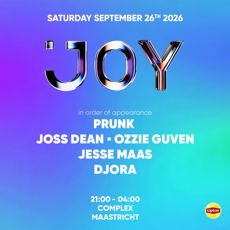 JOY presents Prunk, Joss Dean, Ozzie Guven & more